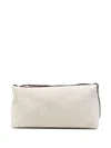 Totême Toteme Suede Leather Clutch In White