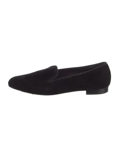 Pre-owned Totême Suede Loafers In Black