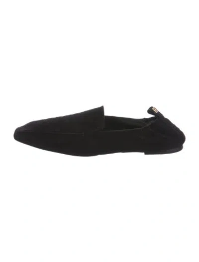 Pre-owned Totême Suede Loafers In Black