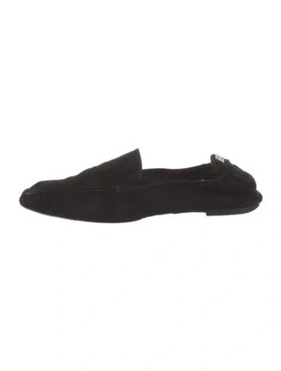 Pre-owned Totême Suede Loafers In Black
