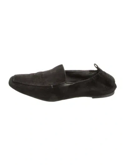 Pre-owned Totême Suede Loafers In Black