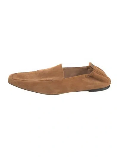 Pre-owned Totême Suede Loafers In Brown