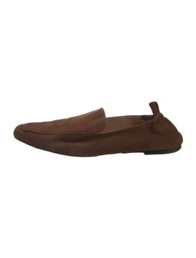 Pre-owned Totême Suede Loafers In Brown