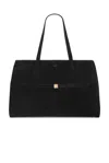 Totême Suede Lounge Tote Bag In Black