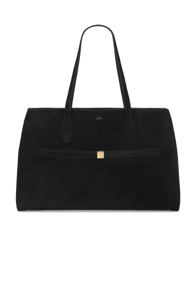 Totême Suede Lounge Tote Bag In Black