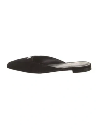 Pre-owned Totême Suede Mules In Black