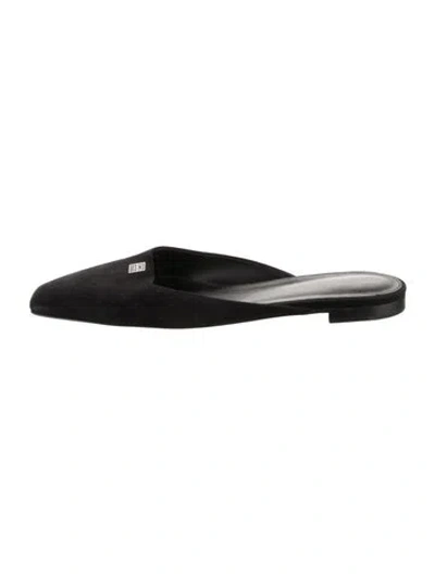Pre-owned Totême Suede Mules In Black