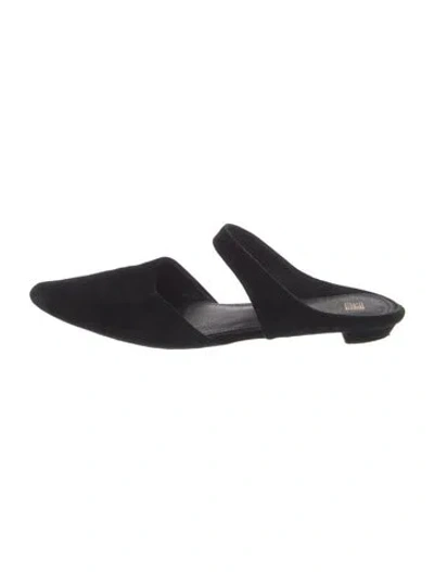 Pre-owned Totême Suede Mules In Black
