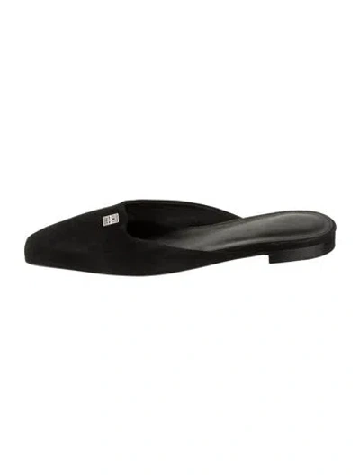 Pre-owned Totême Suede Mules In Black