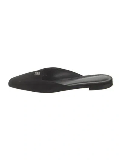 Pre-owned Totême Suede Mules In Black
