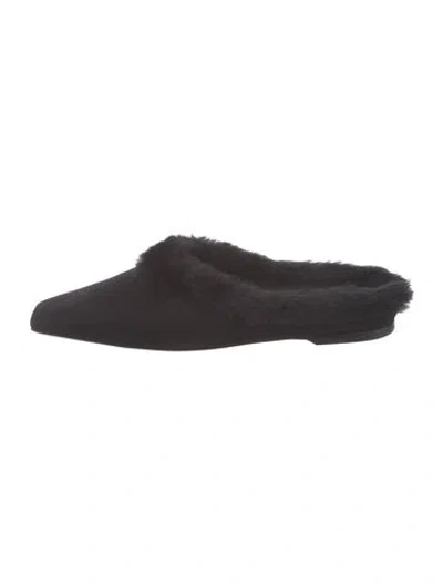 Pre-owned Totême Suede Mules In Brown