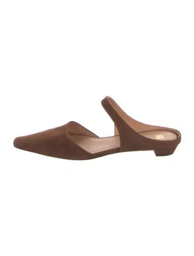 Pre-owned Totême Suede Mules In Brown