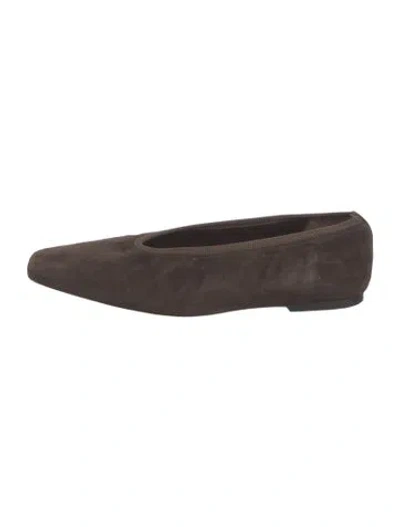 Pre-owned Totême Suede Mules In Brown