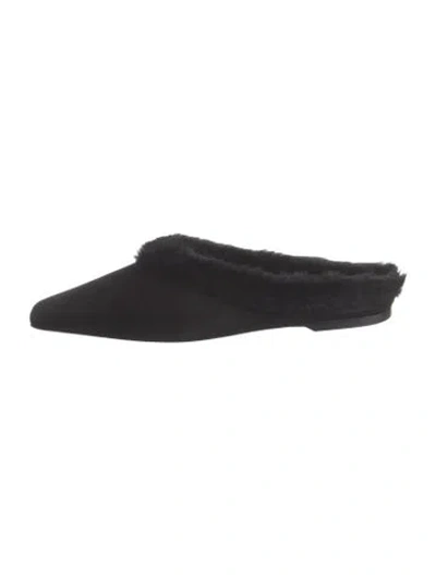 Pre-owned Totême Suede Mules W/ Tags In Black