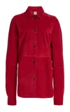 Totême Suede Overshirt In Red