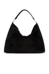 Totême Womens Black Bevel Medium Suede Tote Bag In Black