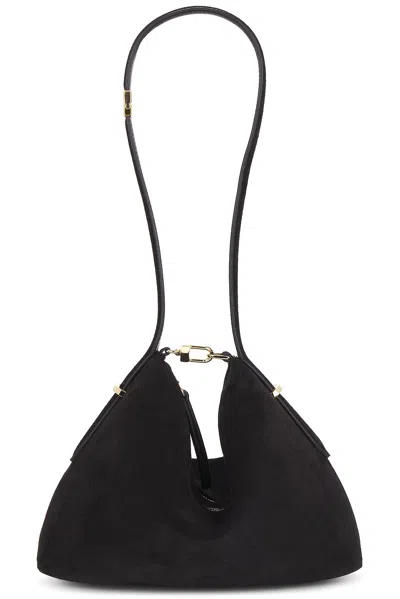 Totême Suede Scoop Wristlet Bag In Black