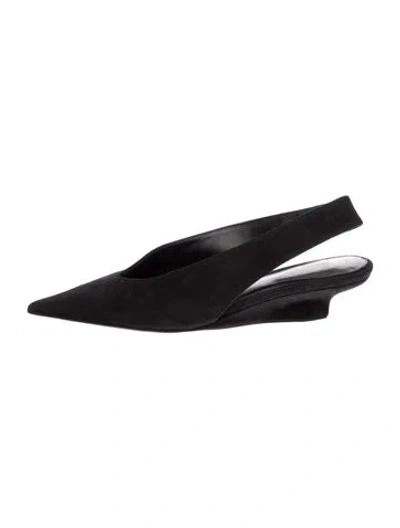 Pre-owned Totême Suede Slingback Pumps In Black