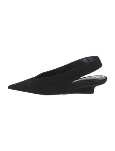 Pre-owned Totême Suede Slingback Pumps In Black