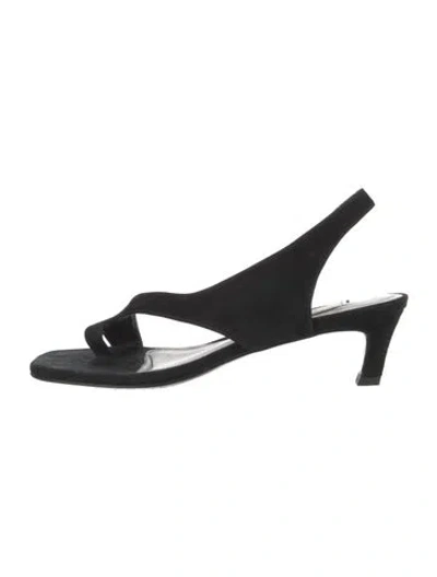 Pre-owned Totême Suede Slingback Pumps In Black