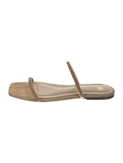 Pre-owned Totême Suede Slingback Sandals In Neutral