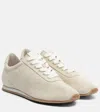 Totême Flex Suede Sneakers Stone In Neutral