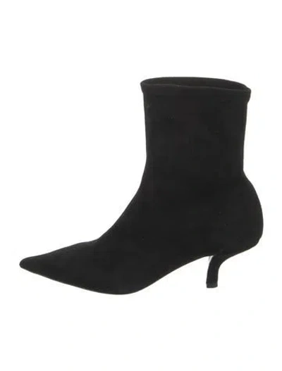 Pre-owned Totême Suede Sock Boots In Black