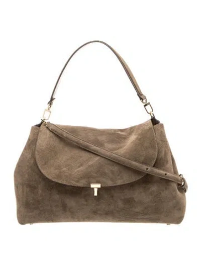 Pre-owned Totême Suede T-lock Large In Green