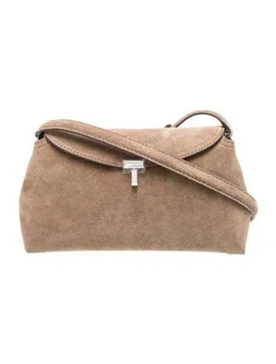 Pre-owned Totême Suede T-lock In Neutral