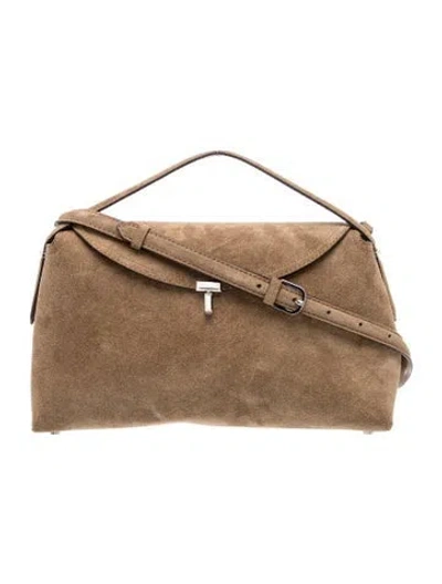 Pre-owned Totême Suede T-lock Small In Brown