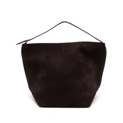 Totême Suede Tote Bag In Black