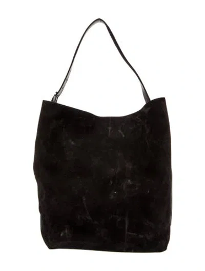 Pre-owned Totême Suede Tote In Black