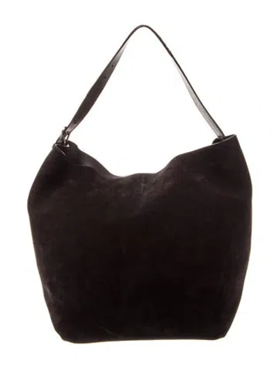 Pre-owned Totême Suede Tote In Black