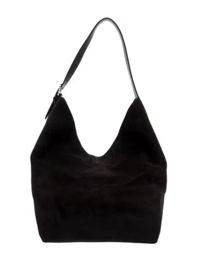 Pre-owned Totême Suede Tote In Black