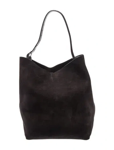 Pre-owned Totême Suede Tote In Black
