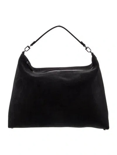Pre-owned Totême Suede Tote In Black