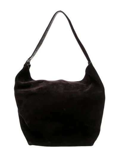 Pre-owned Totême Suede Tote In Black