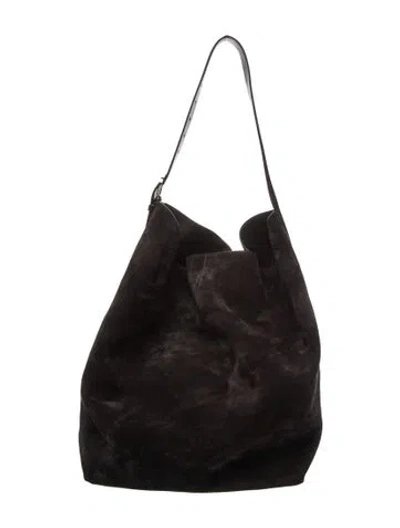 Pre-owned Totême Suede Tote In Brown