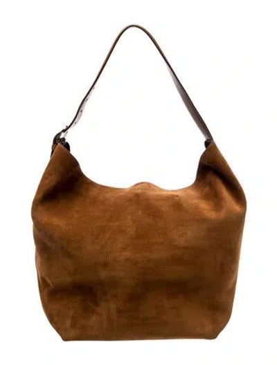 Pre-owned Totême Suede Tote In Brown