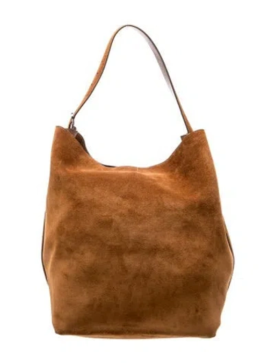 Pre-owned Totême Suede Tote In Brown