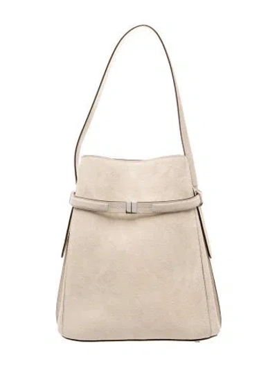 Pre-owned Totême Suede Tote In Neutral