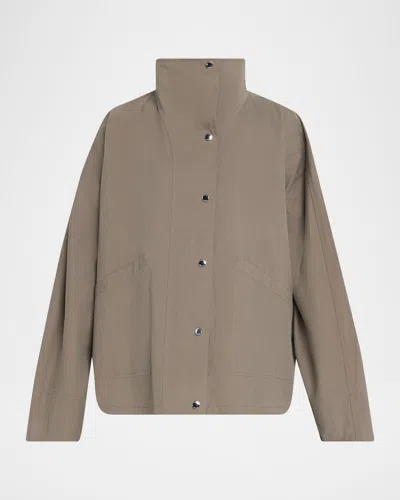 Totême Summer Parachute Jacket In Brown
