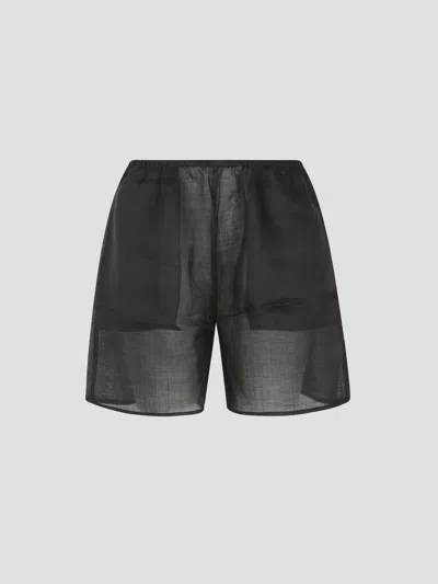Totême Summer Shorts For Effortless Style In Black