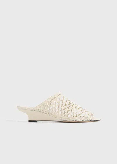 Totême Summer Woven Mules Macadamia In Brown
