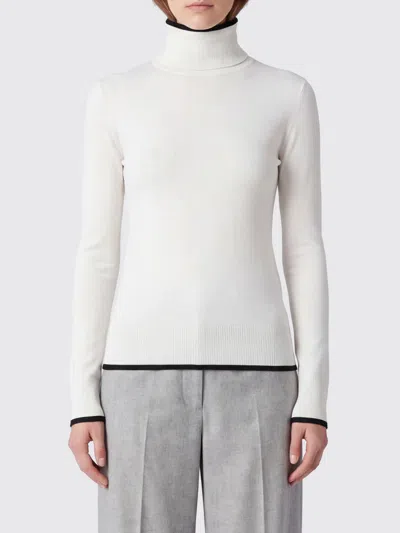 Totême Toteme Sweater Woman Color White In Animal Print
