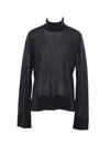 Totême Toteme Women Slit Sleeve Turtleneck In Black