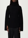 Totême Ribbed-knit Wool Turtleneck Sweater In Black