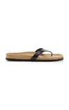 Totême Toteme Swift Lizard-embossed Leather Sandals In Black