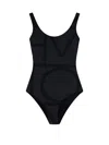 Totême Toteme Monogram Swimsuit In Black