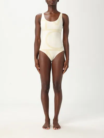Totême Swimsuit Toteme Woman Color Beige In White